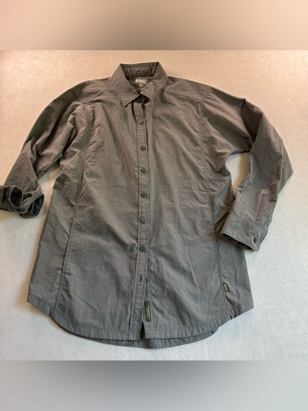 REI Women’s Charcoal Lightweight Button-Up Shirt